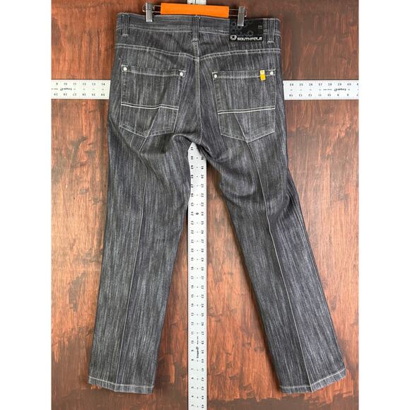 Southpole 8180 Straight Leg Denim Jean Pants Skater Hip Hop Y2K Black Men 34 EUC - Picture 8 of 9